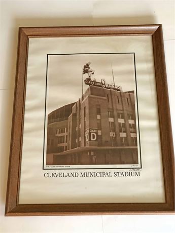 Jim Ptacek Cleveland Municipal Stadium Print