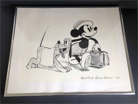Disney Original 1939 Story Sketch Silk Screen Print
