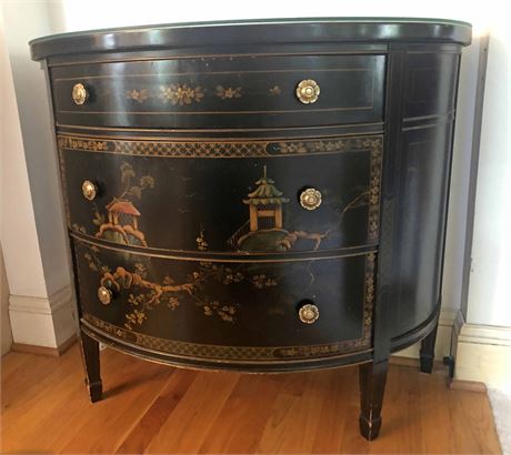 Chinoiserie Bow Front Chest of Drawers