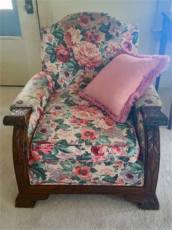 Vintage Floral Armchair