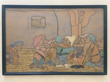 1938 Seven Dwarves Signed Original Artwork