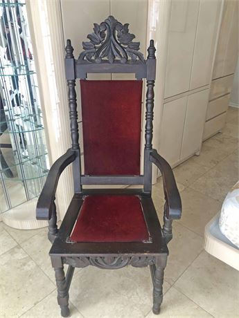 Victorian Jacobean Throne Chair