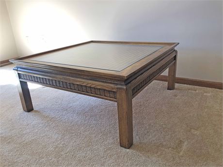 Thomasville Cane Coffee Table