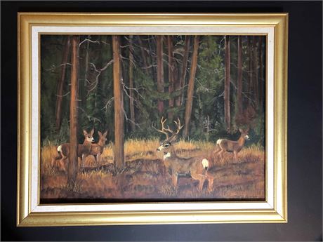 Marco Vaccher "White Tail Deer" Painting