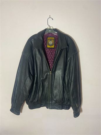 Vintage I.O.U. Leather Bomber Jacket
