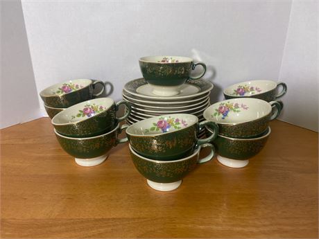 Salem Princess Margaret China Teacups & Saucers