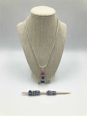 Interchangeable Bead Pendant Necklace