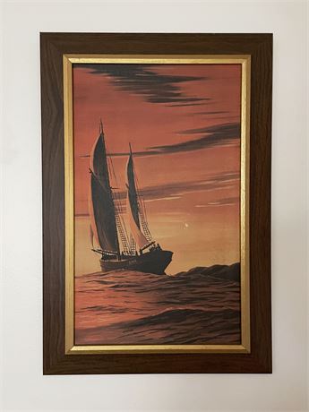 Lambert Sunset Sailboat Painting