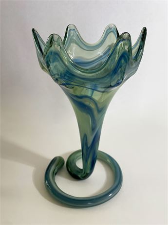 Hand Blown Trumpet Vase