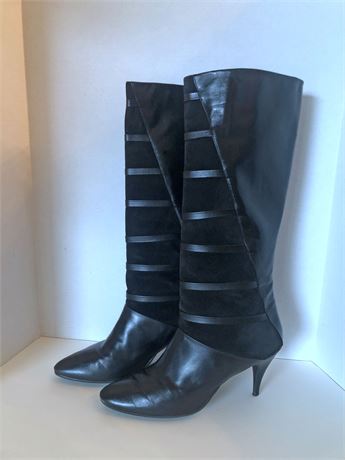 Cat's Meow Black Leather Ladies Boots