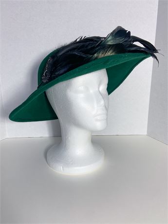 Sonni Green Cartwheel Ladies Hat