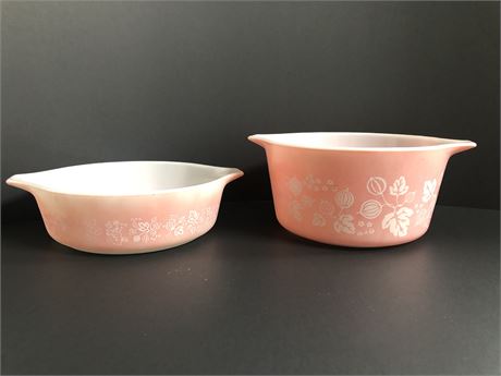Pyrex Pink Gooseberry Bowls