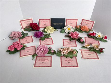 The Franklin Mint Capodimonte "12 Months of Roses" Collection