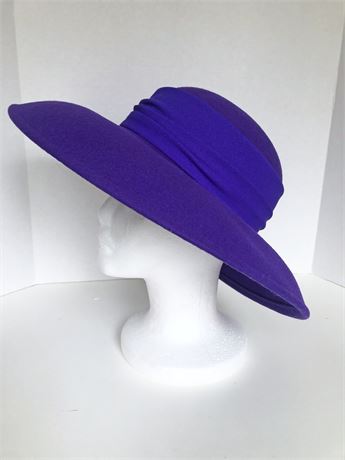 Kathy Jenne Purple Wool Lampshade Hat
