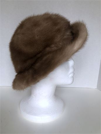 Ladies Mink Fur Tilby Hat