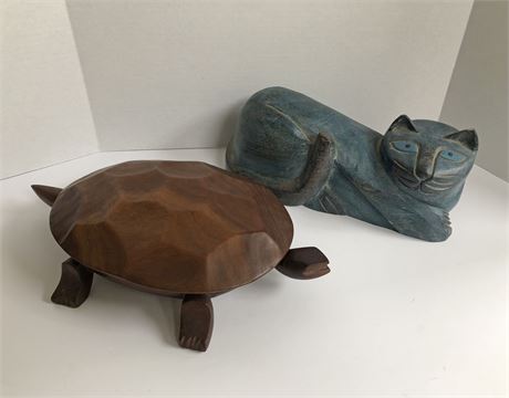 Solid Wood Turtle Lidded Bowl